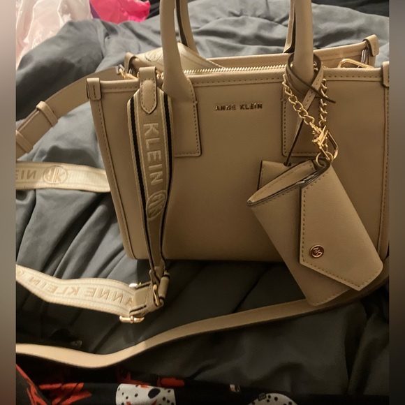 Anne Klein Handbags - Anne Klein Beige purse and Wallet Set